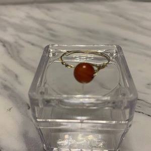 Firing and ice half silver half gold ring